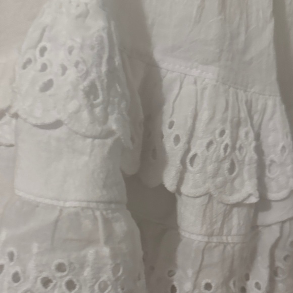 Chic White Ruffle Mini Dress - Picture 4 of 4